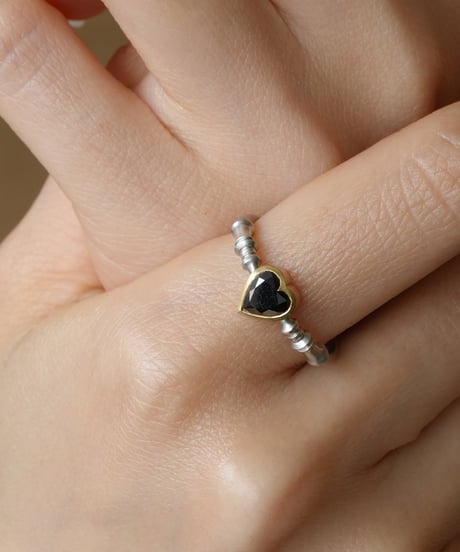 One of kind / Black Diamond Ring ＜Pt/K18YG＞ -R882PTYG