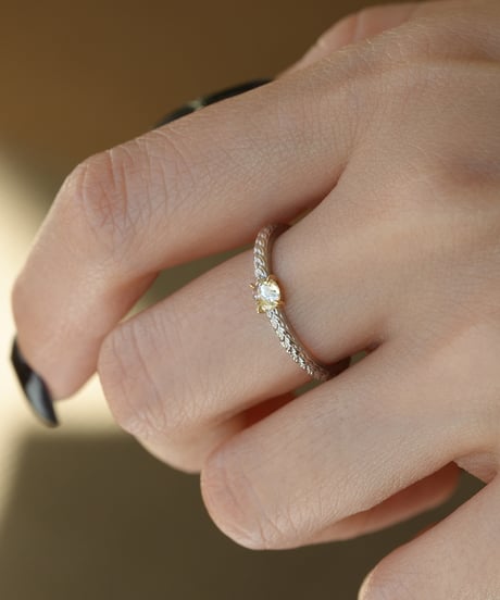 One of kind / Natural Diamond Ring ＜Pt/K18YG＞ - R253PTYG