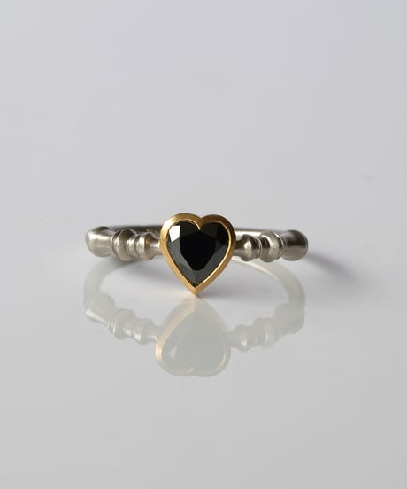 One of kind / Black Diamond Ring ＜Pt/K18YG＞ -R882PTYG