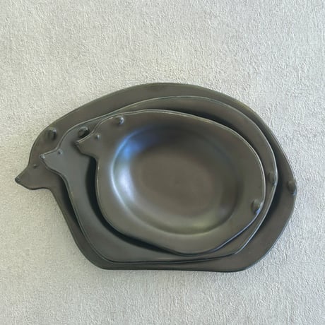 UMESHISO工房 ヒグマ リム皿