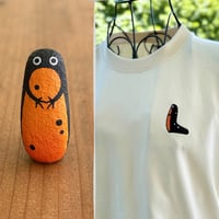 岸本ウラチ シリケンイモリの置物＆刺しゅうTシャツ（ナチュラル）