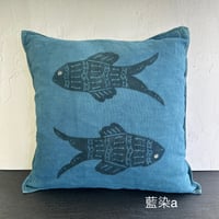 森もなみ　琉球藍染クッションカバー