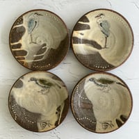 いちむし堂　丸皿 アオサギ・ヤンバルクイナ