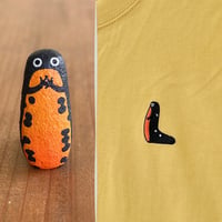 岸本ウラチ シリケンイモリの置物＆刺しゅうTシャツ（イエロー）