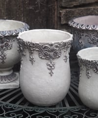 レースpot トール　アンティークホワイト