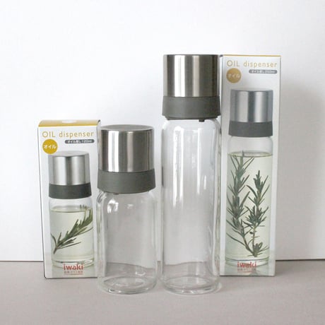 【iwaki】耐熱ガラス　オイルボトル 小120ml／大250ml