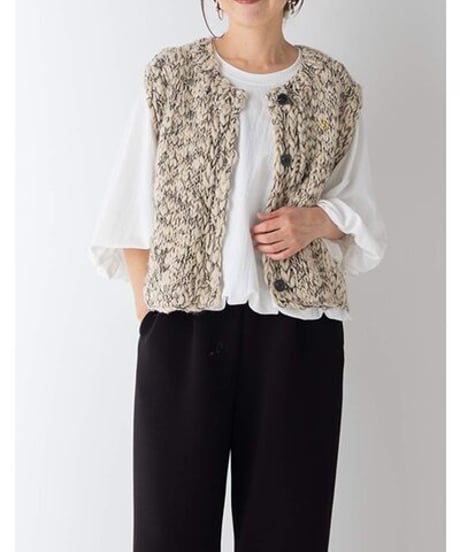 YENN   [Y264-91129] HAND SLUB MIX VEST