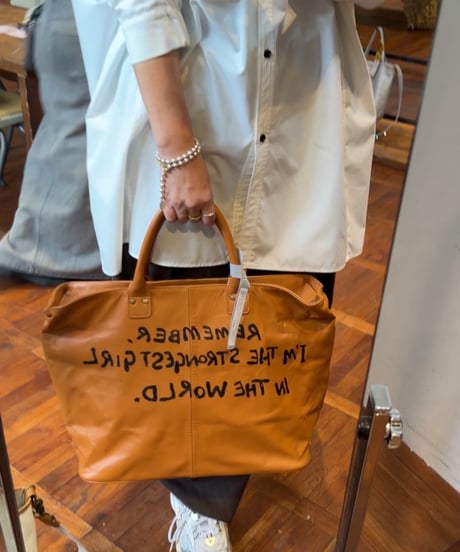AMPER LOGO leather tote bag（ER25-S83W）