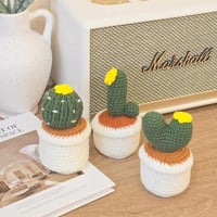knit flower(サボテン)
