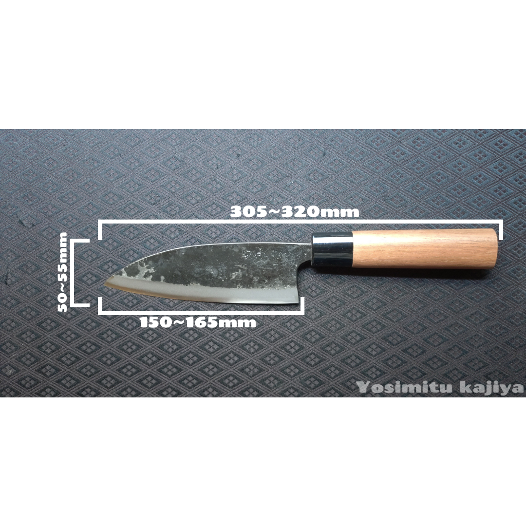 手打鍛造 出刃包丁 (両刃) Double-edged large deba knife |