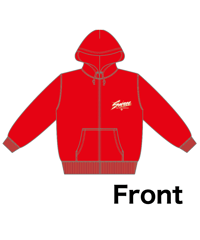 ☀️新作☀️Sareeeオリジナルジップパーカー【RED】【受注生産限定】