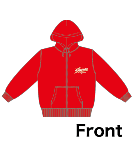 ☀️新作☀️Sareeeオリジナルジップパーカー【RED】【受注生産限定】