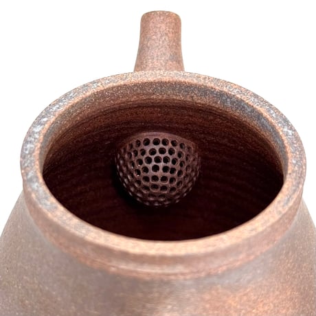 小北條 Kohokujo 焼締 象嵌印籠蓋 茶注　ST1329
