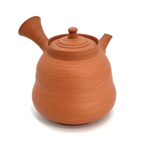 村越風月 Fugetsu Murakoshi 常滑朱泥茶注 梨皮 木箱付　ST1255