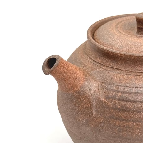 北條 Hokujo 焼締 茶注   木箱入り　ST1308