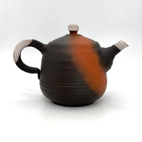 村越風月 Fugetsu Murakoshi 窯変 茶銚 木箱付　ST1222
