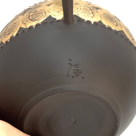 鯉江廣 Hiroshi Koie  金プラチナ彩 茶銚 木箱入　ST1211