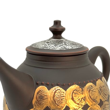 鯉江廣 Hiroshi Koie  金プラチナ彩 茶銚 木箱入　ST1211