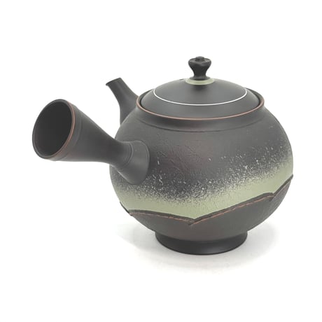 鯉江廣 Hiroshi Koie  緑波紋 茶注(高台丸) 木箱入　ST1387