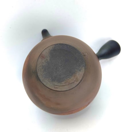 水野陽景 Yokei Mizuno  火窯変 白木ノ葉紋 茶注(柿型 大) 　ST1283