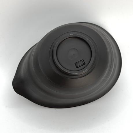 村越風月 Fugetsu Murakoshi 黒窯変茶器(絞り出し) 木箱付　ST1212