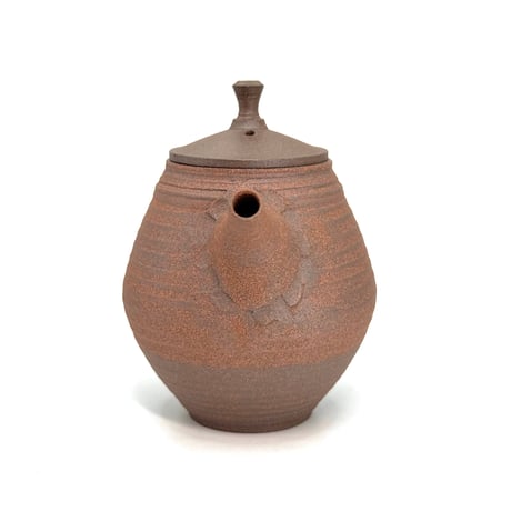 小北條 Kohokujo 焼締 印籠蓋 後手急須　ST1293