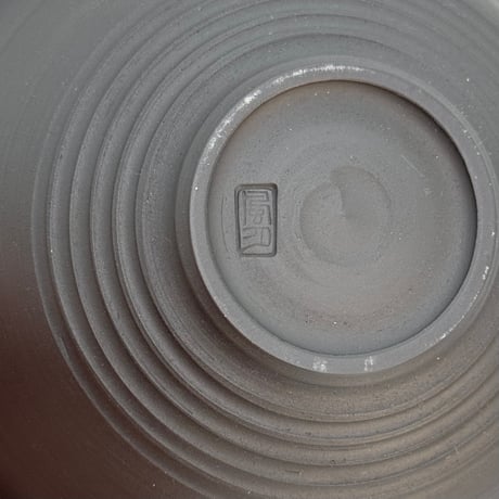 村越風月 Fugetsu Murakoshi 黒窯変茶器(絞り出し) 木箱付　ST1212