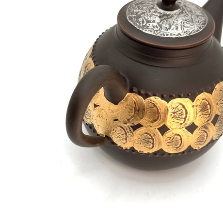 鯉江廣 Hiroshi Koie  金プラチナ彩 茶銚 木箱入　ST1211