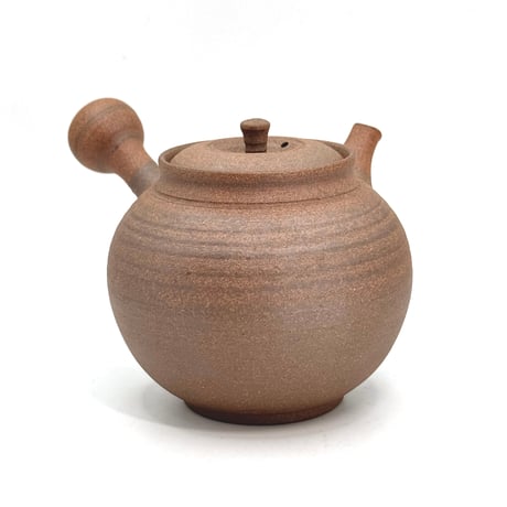 北條 Hokujo 焼締 茶注   木箱入り　ST1308