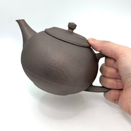 千葉光広 Mitsuhiro Chiba 焼締鉄化粧 後手急須　ST1405