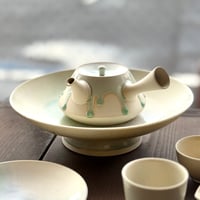 藤田德太 Tokuta Fujita 灰青磁 三角型 急須　ST1386