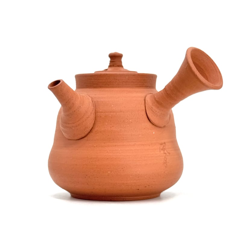 村越風月 Fugetsu Murakoshi 常滑朱泥茶注 梨皮 木箱付 ST1255 | T