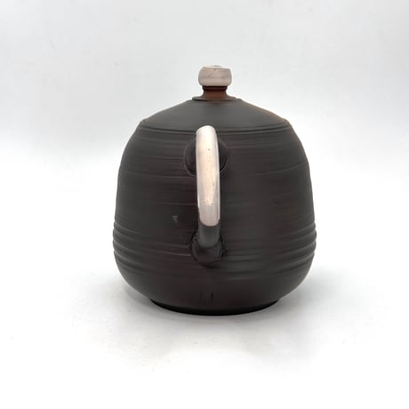村越風月 Fugetsu Murakoshi 窯変 茶銚 木箱付　ST1222