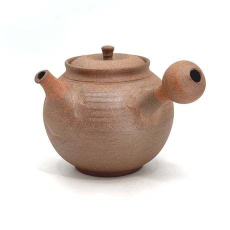 北條 Hokujo 焼締 茶注   木箱入り　ST1308
