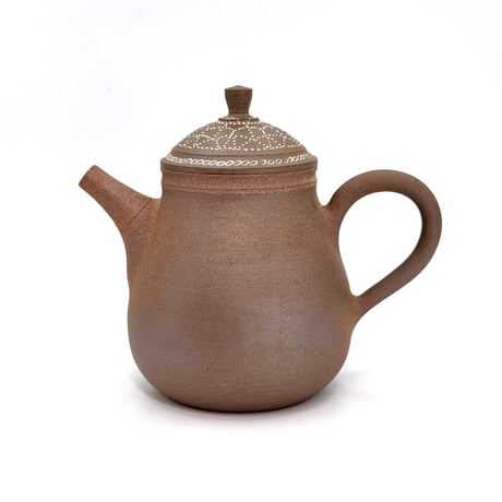 小北條 Kohokujo 焼締 象嵌印籠蓋 茶注　ST1329