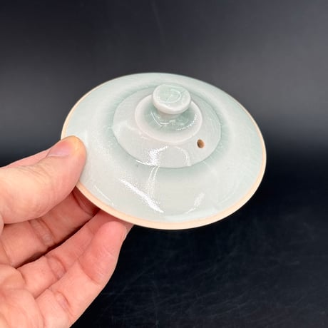 藤田德太 Tokuta Fujita 灰青磁 平三角 急須　ST1394