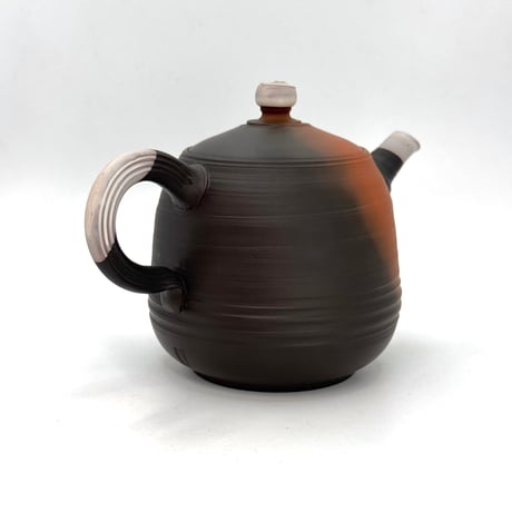村越風月 Fugetsu Murakoshi 窯変 茶銚 木箱付　ST1222