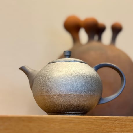 千葉光広 Mitsuhiro Chiba 鉄化粧 焼締 後手急須　ST1338