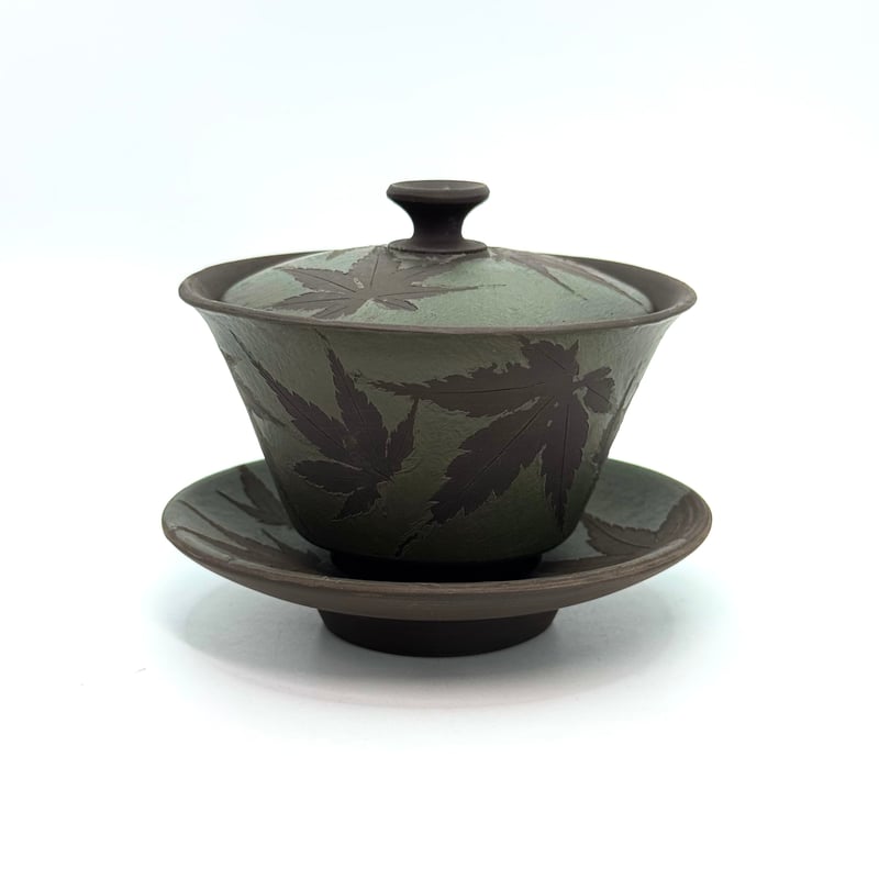 都築青峰 Seiho Tsuzuki 紅葉 蓋碗 黒 ST1333 | TOKONAME IS