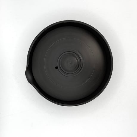 村越風月 Fugetsu Murakoshi 黒窯変茶器(絞り出し) 木箱付　ST1212