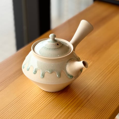 藤田德太 Tokuta Fujita 灰青磁 釜型 急須　ST1385