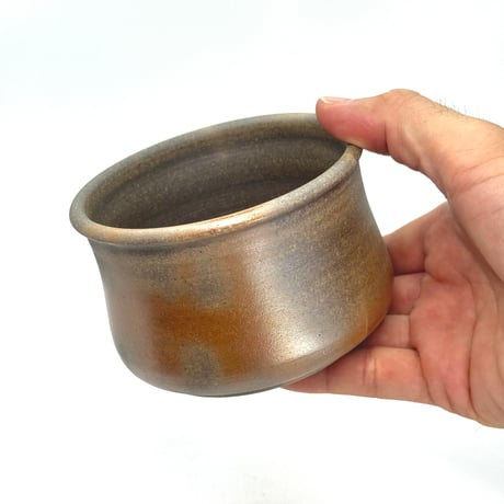 水野陽景 Yokei Mizuno  窯変焼締 緋襷 煎茶建水   ST1227