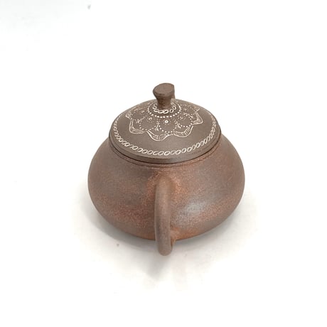 小北條 Kohokujo 焼締 象嵌 後手急須　ST1235