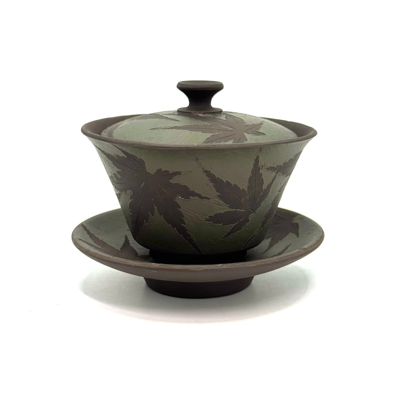 田中 野夫 元時代紅綠彩魚藻紋荷葉型小壺蓋付き茶道具お茶入れ(D-74) 都築青峰 Seiho Tsuzuki 紅葉 蓋碗 黒 ST1333 | TOKONAME IS