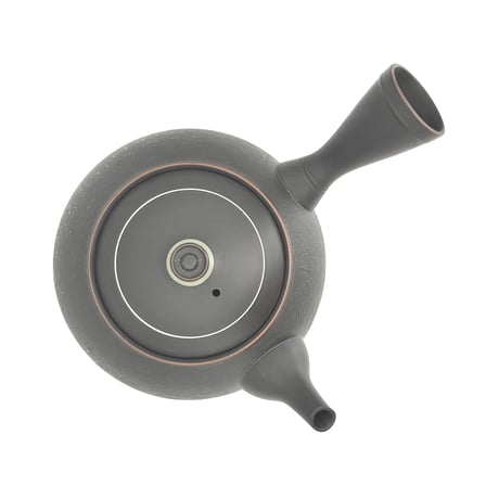 鯉江廣 Hiroshi Koie  緑波紋 茶注(高台丸) 木箱入　ST1387