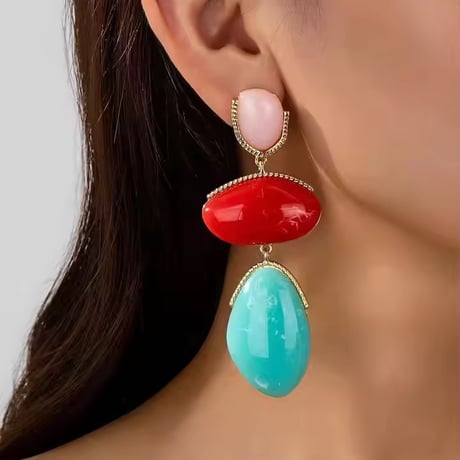 Marble Tricolore Drop Pierce