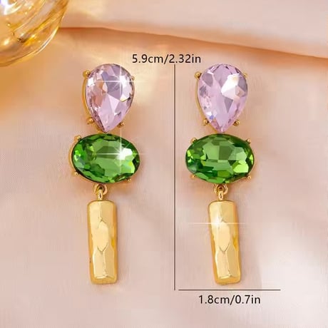 Crystal Bar Drop Pierce