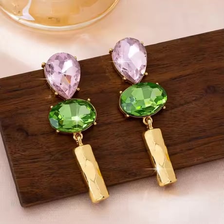 Crystal Bar Drop Pierce