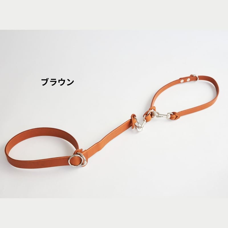 AXELLE] レザー製 首輪一体型リード 「中大型犬用」 | モフモフ