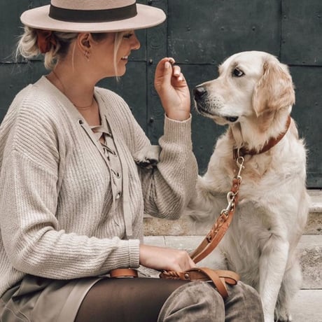 [Molly&Stitch] 本革ハンズフリーリード コニャック